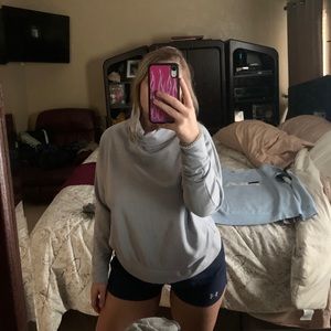 grey turtleneck pullover